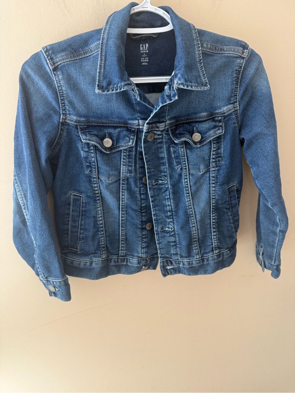 Gap Jean Jacket stretch size girls M 8-9